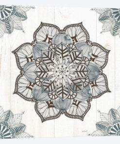 Mandala Morning V In Blue And Gray