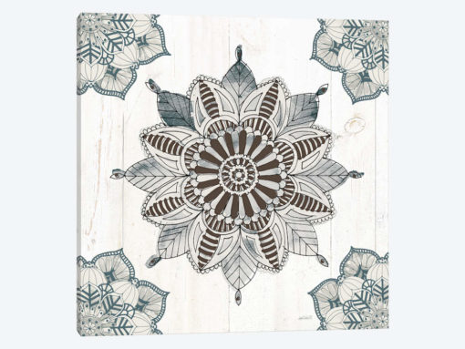 Mandala Morning VI In Blue and Gray
