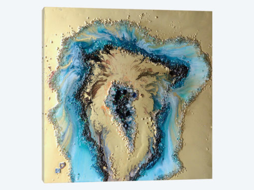 Gold And Teal Geode