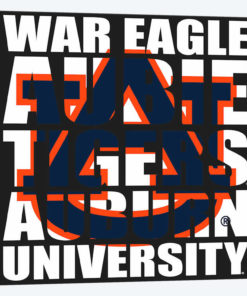Auburn Tigers Team Spirit Typography