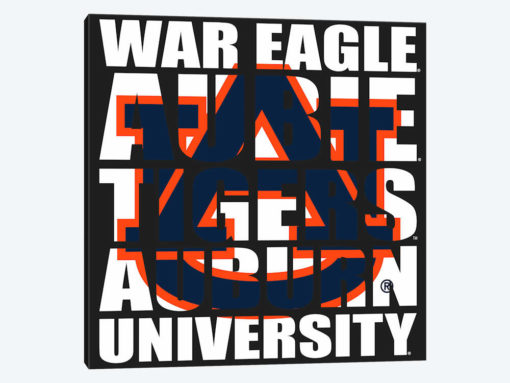 Auburn Tigers Team Spirit Typography