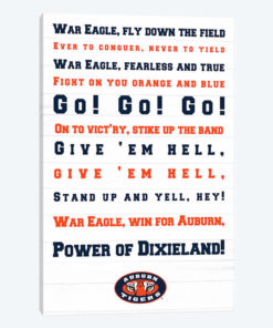 Auburn Tigers Aubie Typography