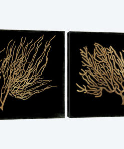 Gold Coral Diptych