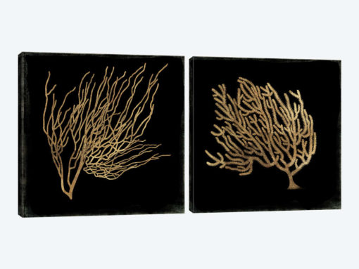 Gold Coral Diptych
