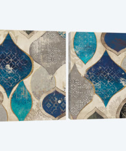 Blue Motif Diptych