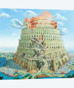 Tower Of Babel In Blue Tones