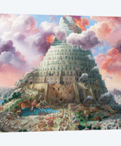 Tower Of Babel In Red Tones
