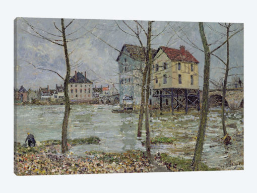The Mills at Moret-sur-Loing, Winter, 1890