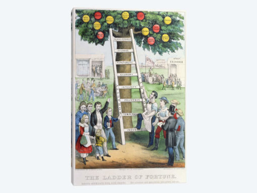 The Ladder of Fortune, pub. by Currier and Ives, New York, 1875
