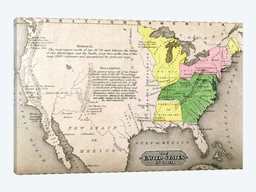 Map Of The United States In 1803, Our Whole Country: The Past And Present Of The United States, Historical And Descriptive