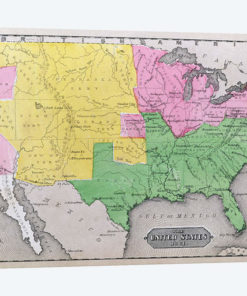 Map Of The United States In 1861, Our Whole Country: The Past And Present Of The United States, Historical And Descriptive