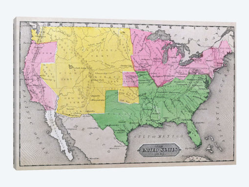 Map Of The United States In 1861, Our Whole Country: The Past And Present Of The United States, Historical And Descriptive