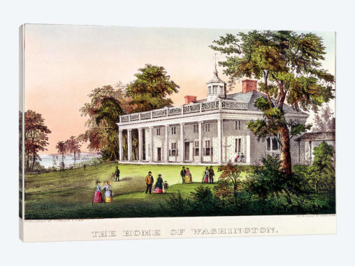 The Home of George Washington, Mount Vernon, Virginia, published by Nathaniel Currier