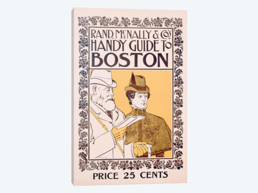 Poster advertising Rand McNally & Co's Handy Guide to Boston, designed by Willing, c.1895