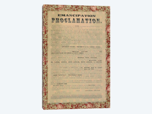 Emancipation Proclamation, published in 1864