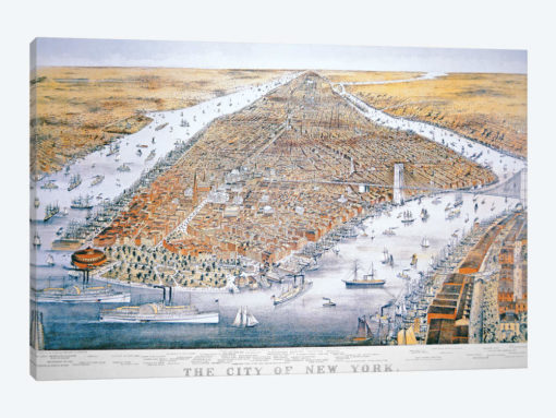 The City of New York, printed by Parsons and Atwater, published by Currier & Ives, 1876