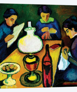Three Women at the Table by the Lamp, 1912