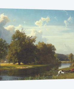 A river landscape, Westphalia, 1855