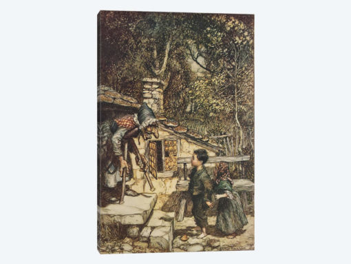 All At Once The Door Opened And An Old, Old Woman, Supporting Herself On a Crutch, Came Hobbling Out (The Brothers Grimm), 1909