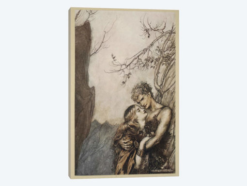 Brunnhilde Throws Herself Into Siegfried's Arms (Illustration From Richard Wagner's Siegfried And The Twilight Of The Gods)