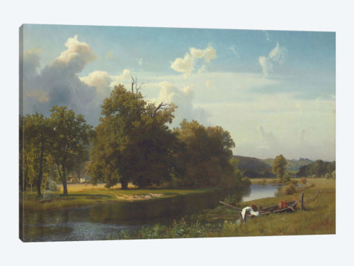 A River Landscape, Westphalia, 1855