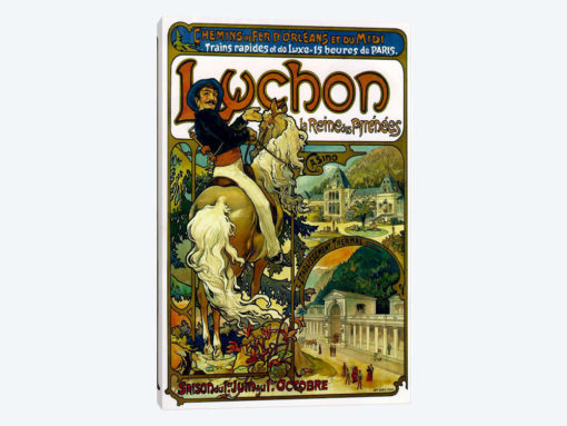 Fast And Luxurious Trains To Luchon France Advertisement, 1895