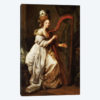 Portrait Of Elizabeth Ewer, Seated In A White Dress With A Yellow Shawl, Playing A Harp, c.1768-73