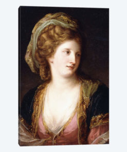 Portrait Of The Artist, Bust Length, Wearing A Pink Dress And A Gold Embroidered Blue Robe, 1767