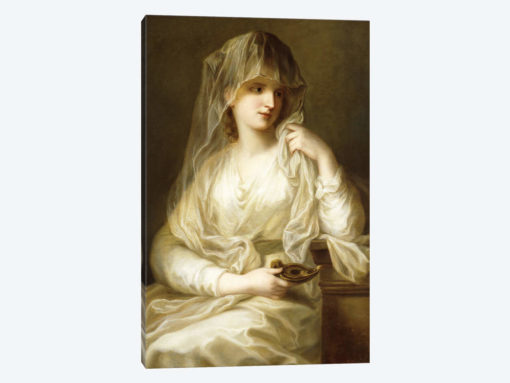 Tuccia, The Vestial Virgin, Three Quarter Length, Holding A Lamp
