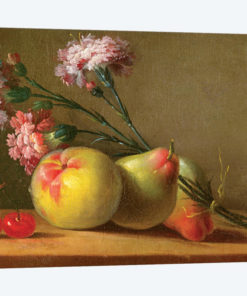 Carnations, Pears, Cherries And Apple On A Table