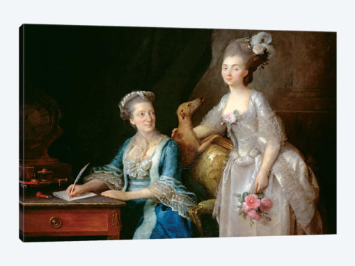 Portrait Of An Elderly Lady With Her Daughter