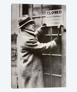 A US Federal Agent Closing A Saloon During Prohibition