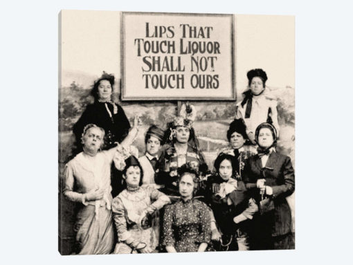 Members Of The Anti Saloon League Holding A Sign