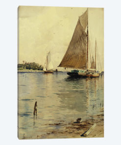 Drying the Sails, Oyster Boats, Patchogue, Long Island,