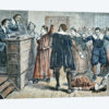 Witches of Salem - a girl bewitched at a trial in 1692