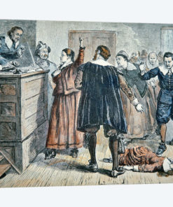 Witches of Salem - a girl bewitched at a trial in 1692