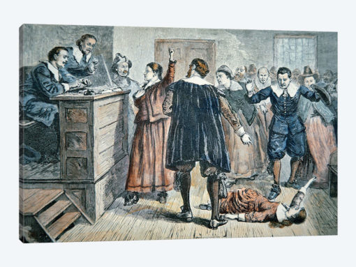 Witches of Salem - a girl bewitched at a trial in 1692