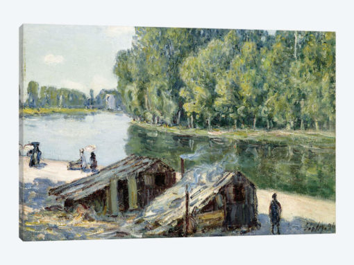 Huts along the Canal du Loing, effect of sunlight, 1896