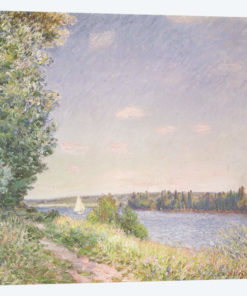 Normandy, the water path in the evening, Sahurs, 1894