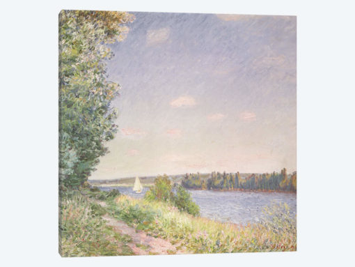 Normandy, the water path in the evening, Sahurs, 1894