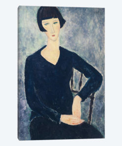 Young Seated Woman In Blue Dress, 1918