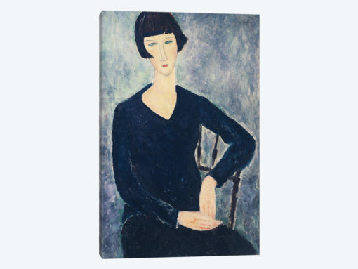 Young Seated Woman In Blue Dress, 1918