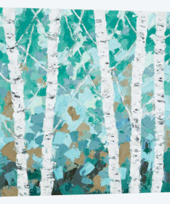Teal Dancing Birch Tree