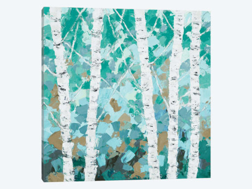Teal Dancing Birch Tree