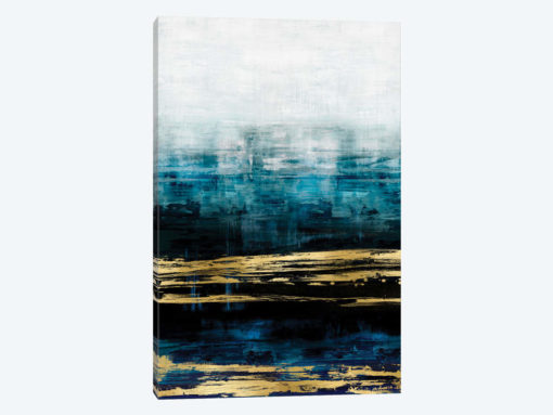Aqua Reflections With Gold