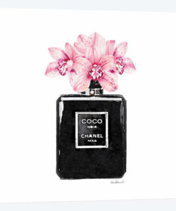 Coco Noir Perfume With Pink Orchids