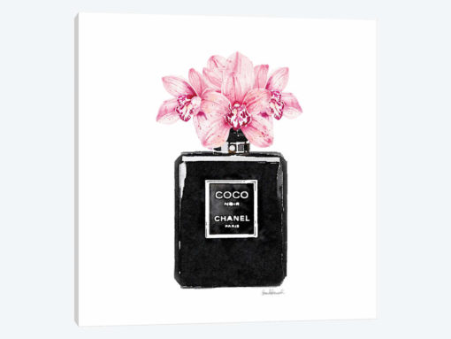 Coco Noir Perfume With Pink Orchids