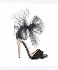 Fashion Shoe In Black Sheer, Square