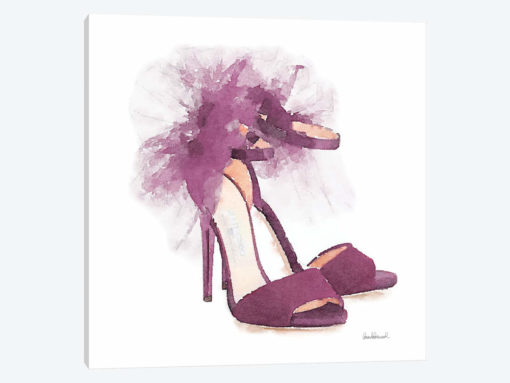 Fashion Shoe In Mauve Sheer, Square