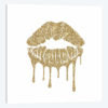 Gold Kiss Mark Drips, Square